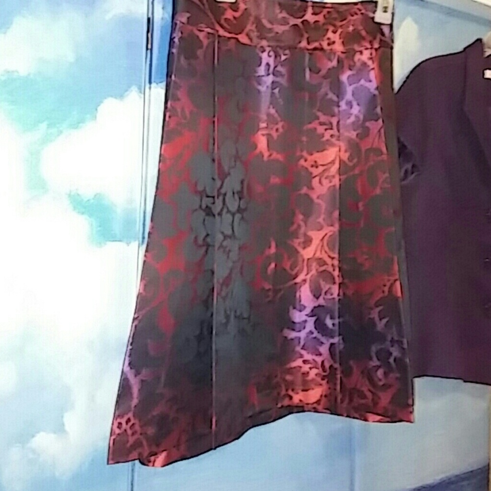 Lane Bryant 18 metallic look w/pleats Party Skirt